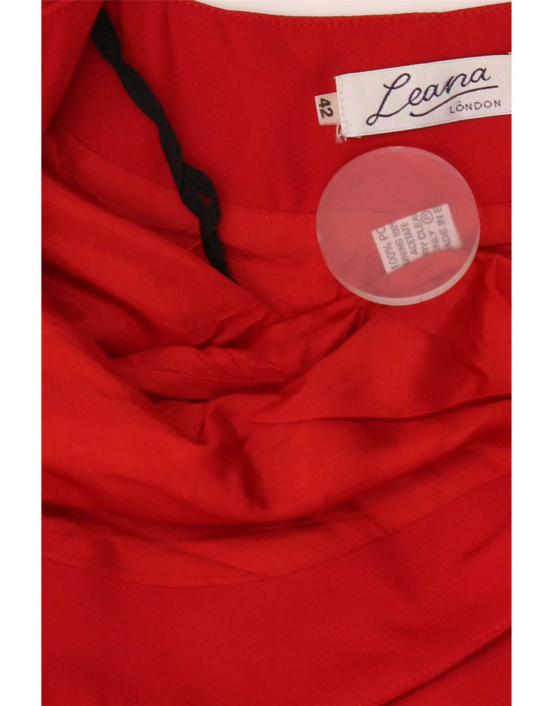 Veste Boléro Ouverte Femme Vintage IT 42 Polyester Rouge Moyen