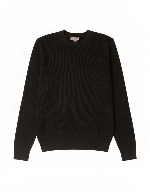 Cos Pull à col rond pour homme Petit coton noir