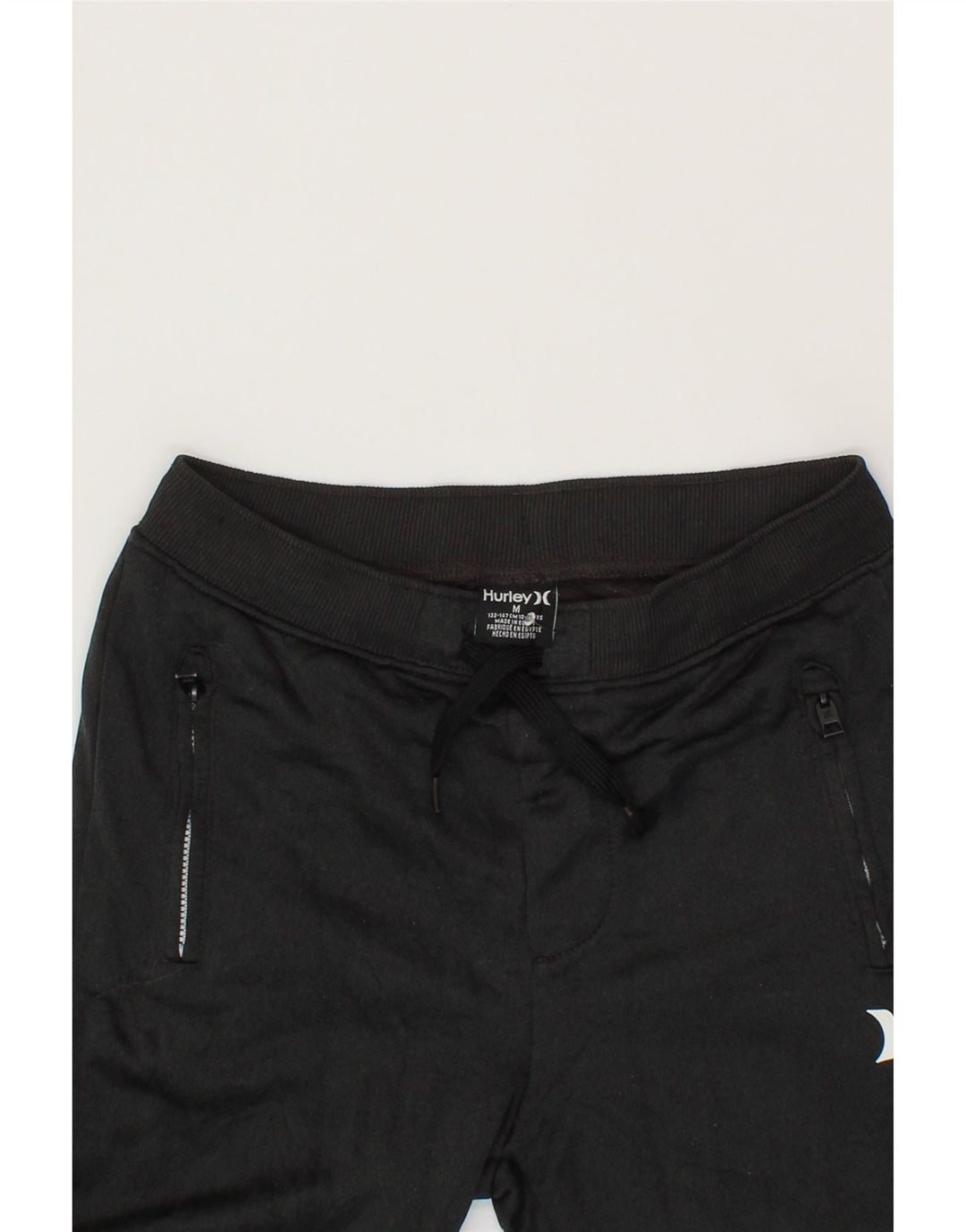 HURLEY Boys Tracksuit Trousers Joggers 10-11 Years Medium Black Polyester Vintage Hurley and Second-Hand Hurley from Messina Hembry 