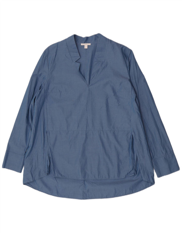 Cos Chemisier à manches longues pour femme EU 42 Grand Bleu Coton