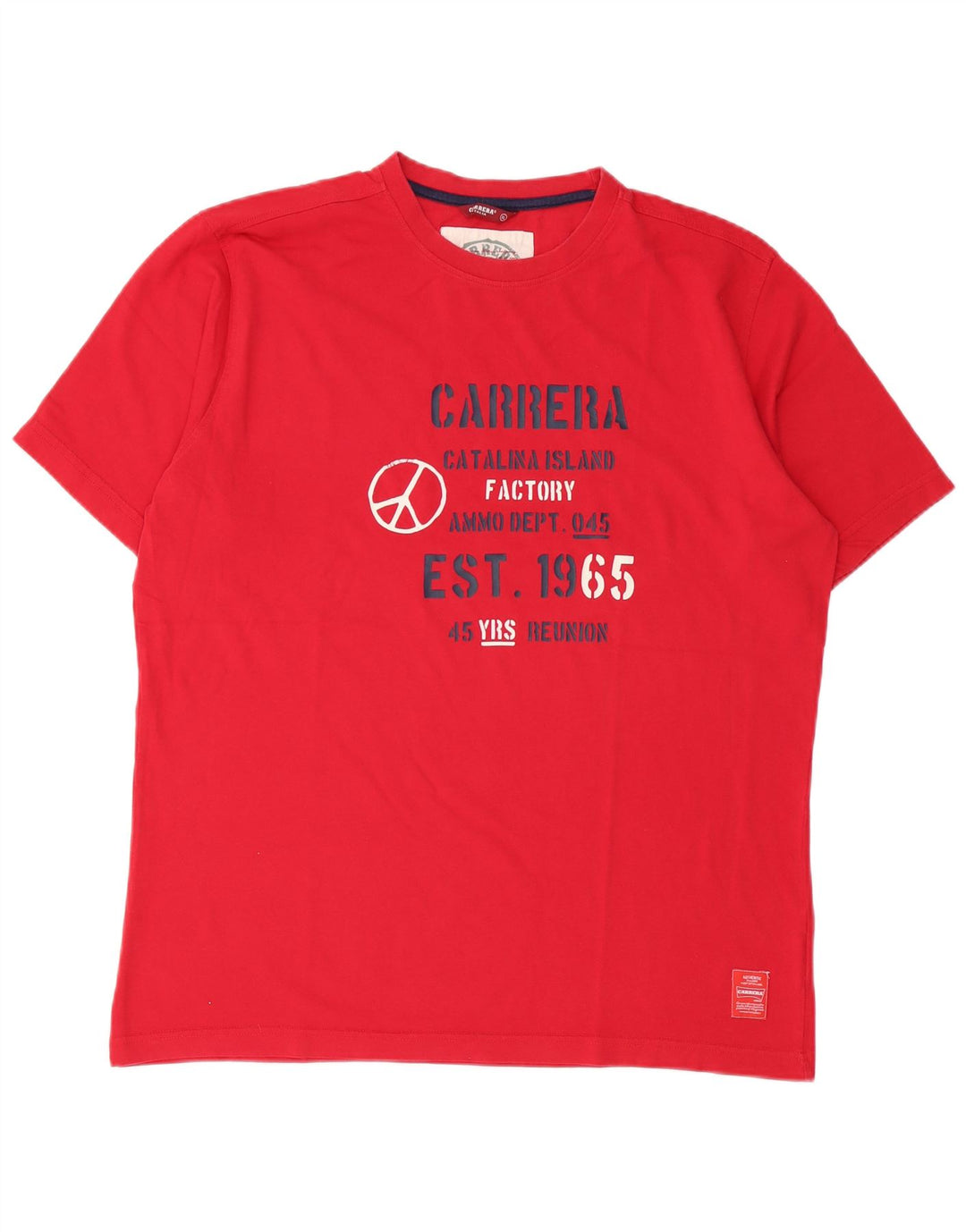 Carrera T-Shirt Graphique Top XL Rouge Coton Homme