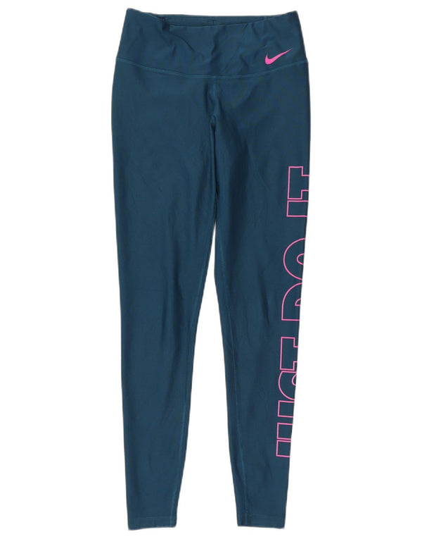 Legging Nike Dri Fit Graphic pour femme UK 6 XS Bleu Polyester