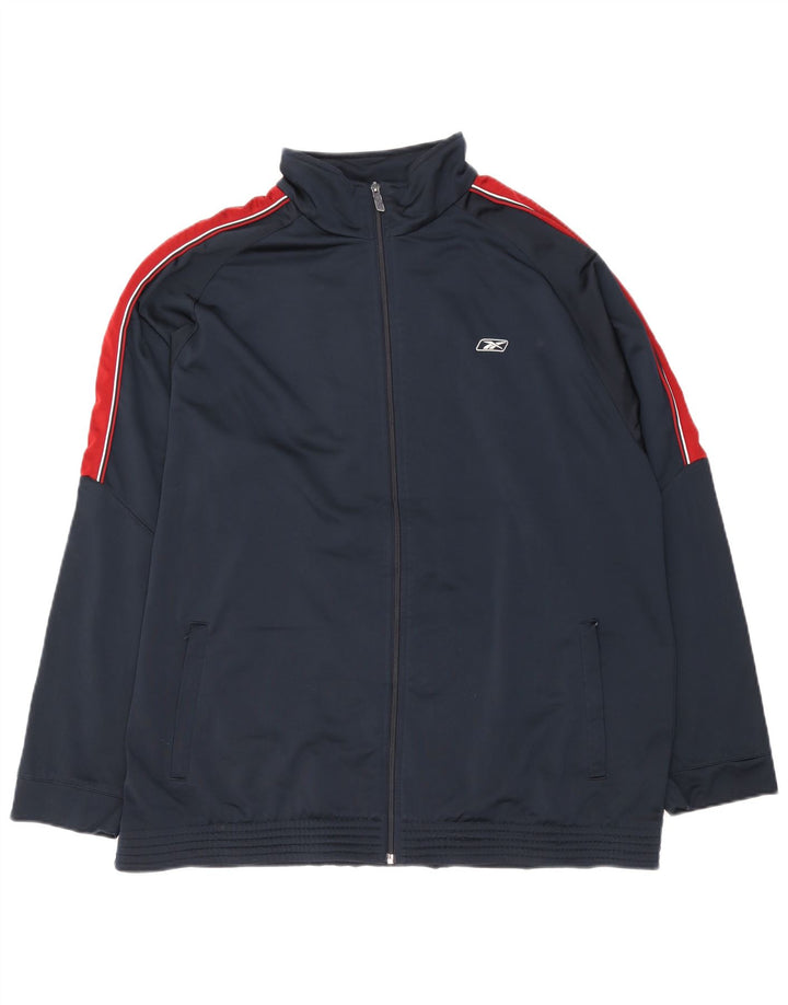 Reebok Veste de Survêtement Homme XL Bleu Marine Colourblock