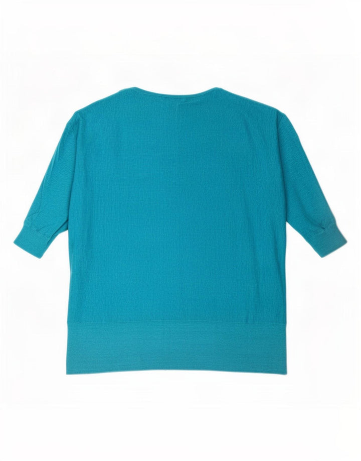 Phase Eight Chemisier surdimensionné à manches 1/2 pour femme UK 14 Bleu moyen Lin