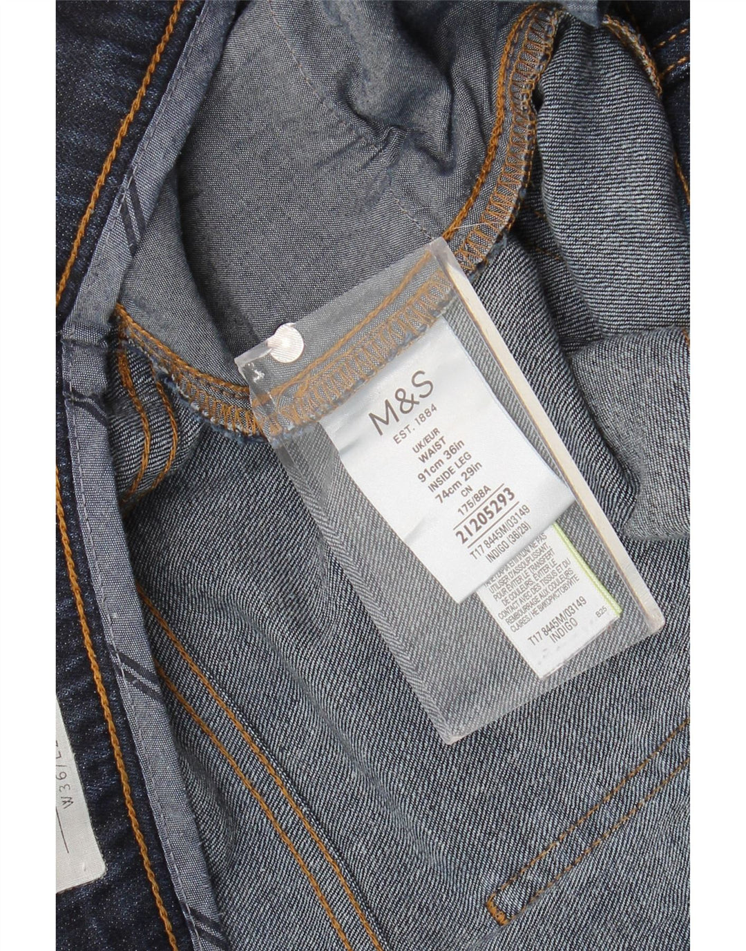 Marks & Spencer Jean fuselé homme W36 L29 bleu marine coton