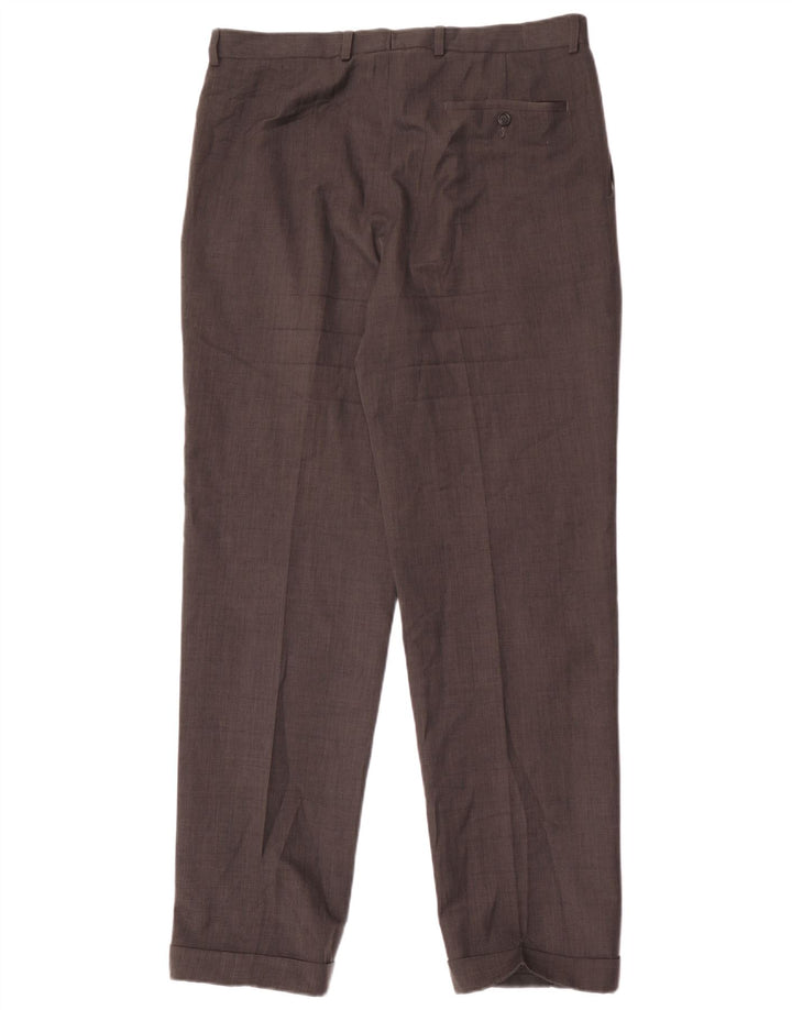 Marks & Spencer Pantalon de costume pour homme W34 L33 Gris Polyester