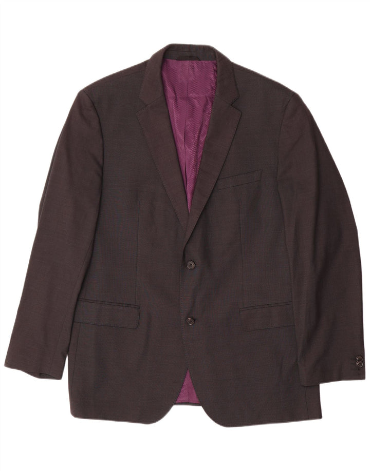 Hugo Boss Veste Blazer 2 Boutons Homme EU 54 2XL Gris Laine