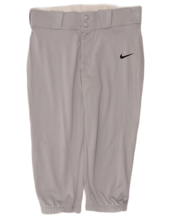 Nike Pantalon de survêtement Capri pour femme UK 12 Gris moyen Polyester