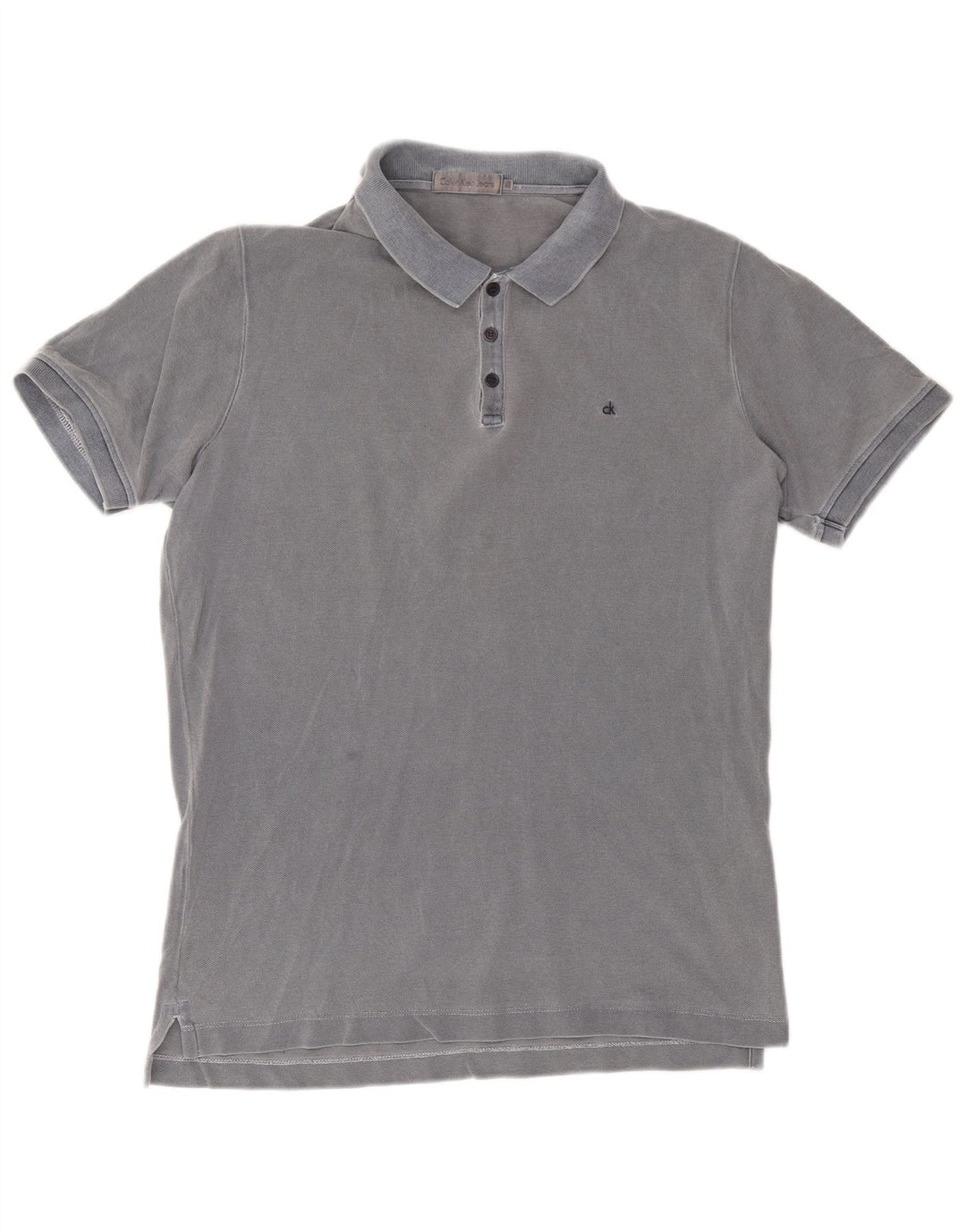 CALVIN KLEIN JEANS Polo Homme Large Gris Coton