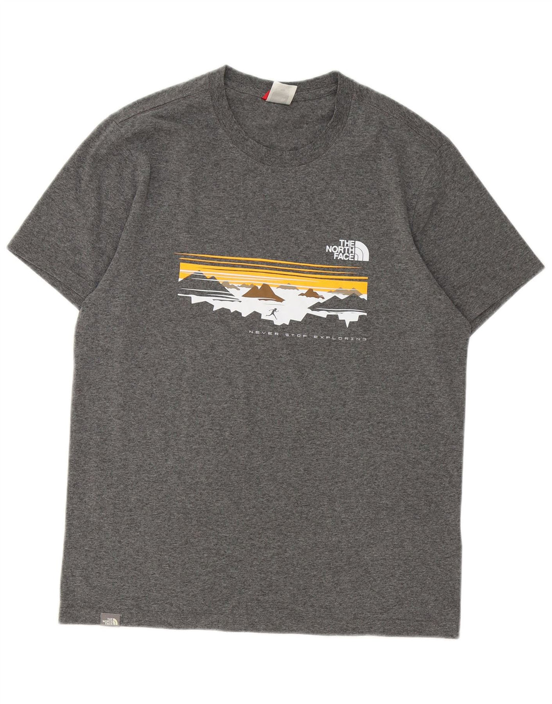 THE NORTH FACE T-Shirt Graphique Homme Gris Moyen Coton