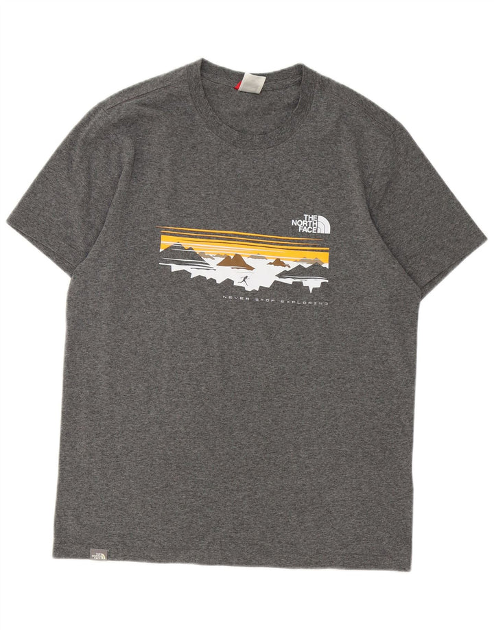 THE NORTH FACE T-Shirt Graphique Homme Gris Moyen Coton