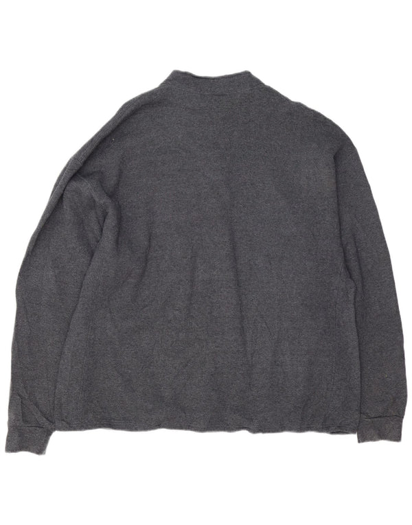 RUSSELL ATHLETIC Sweat-shirt graphique à col zippé pour homme en coton gris 2XL