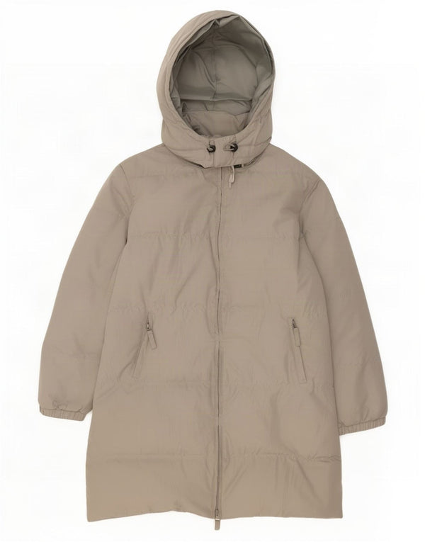 Champion Manteau matelassé à capuche surdimensionné pour femme UK 10 Petit Gris Polyester