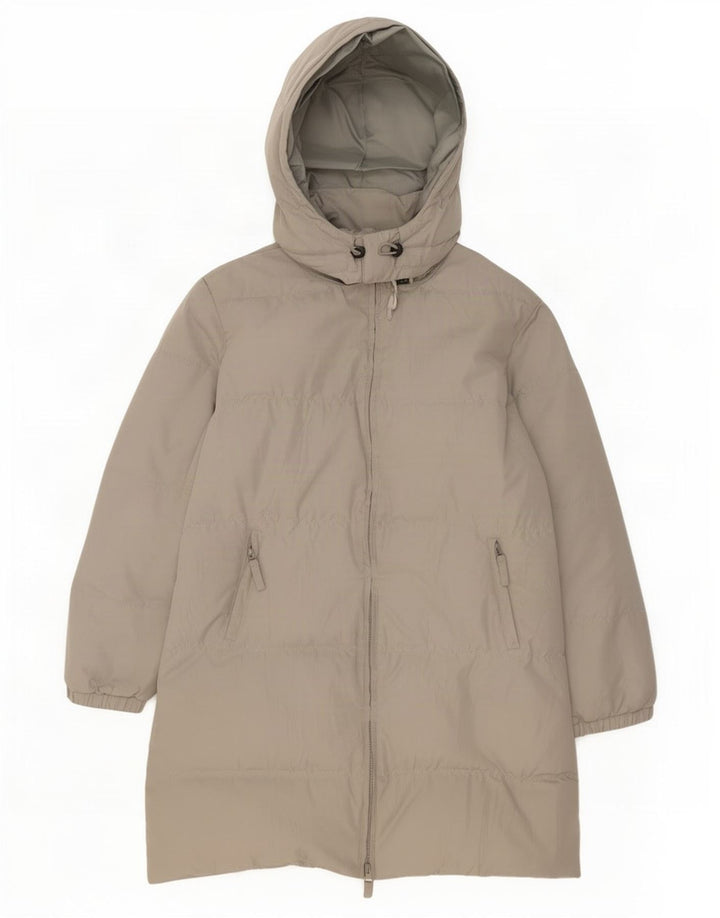 Champion Manteau matelassé à capuche surdimensionné pour femme UK 10 Petit Gris Polyester