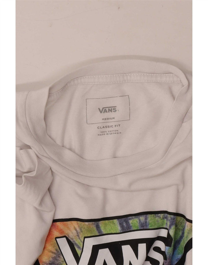Vans Homme Coupe Classique T-Shirt Graphique Haut Blanc Moyen Coton