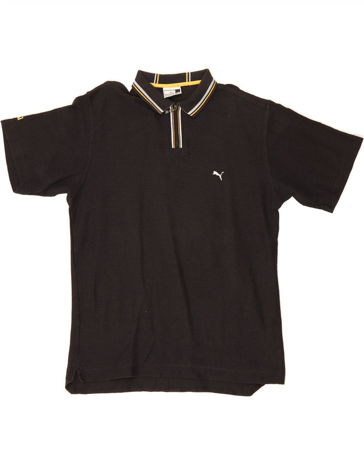 PUMA Mens Polo Shirt 2XL Black Cotton Vintage Puma and Second-Hand Puma from Messina Hembry 