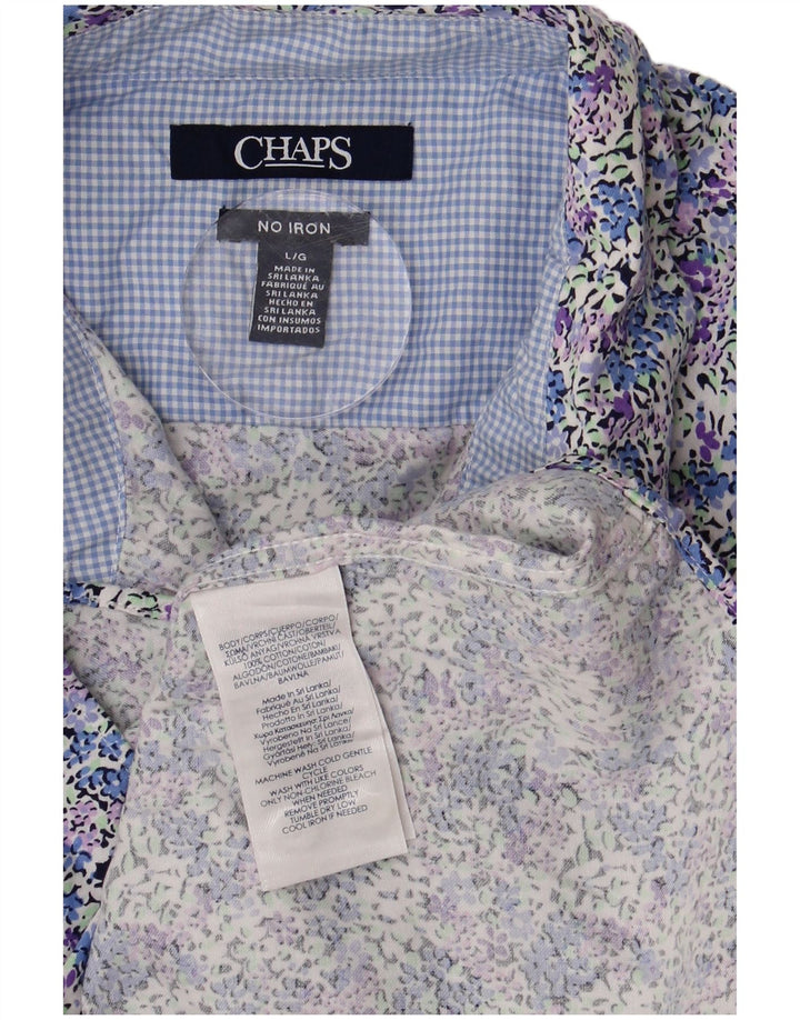 CHAPS Chemise Femme UK 16 Grand Coton Floral Multicolore