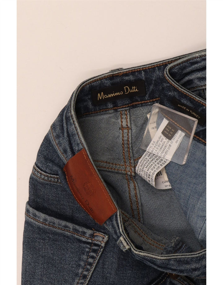 Massimo Dutti Jean droit cigarette pour femme EU 42 Large W32 L27 Bleu