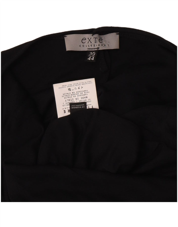 Exte Femme Robe Maxi Une Épaule IT 44 Viscose Noir Moyen