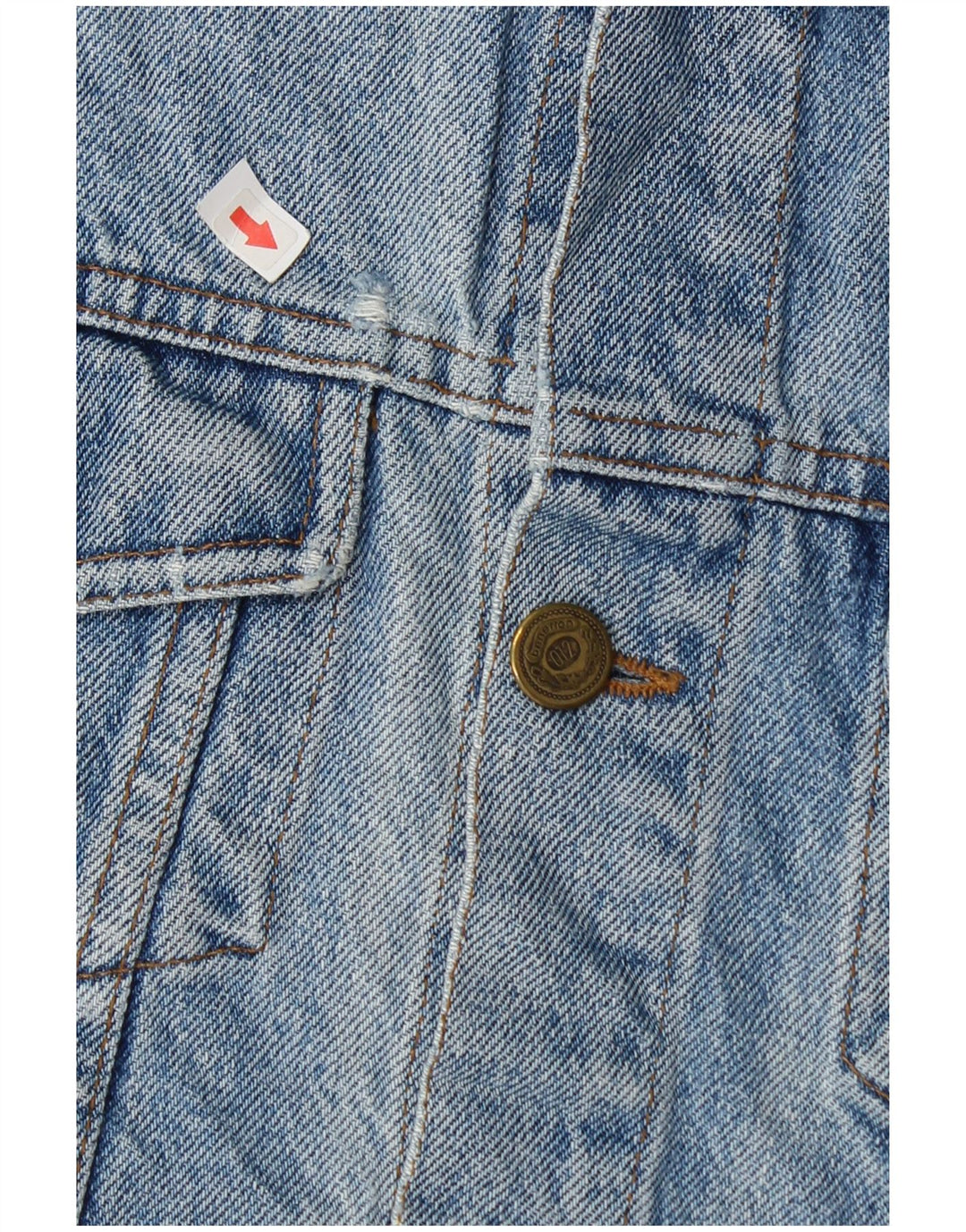 Benetton Veste en Jean Garçon 7-8 Ans Grand Bleu Coton
