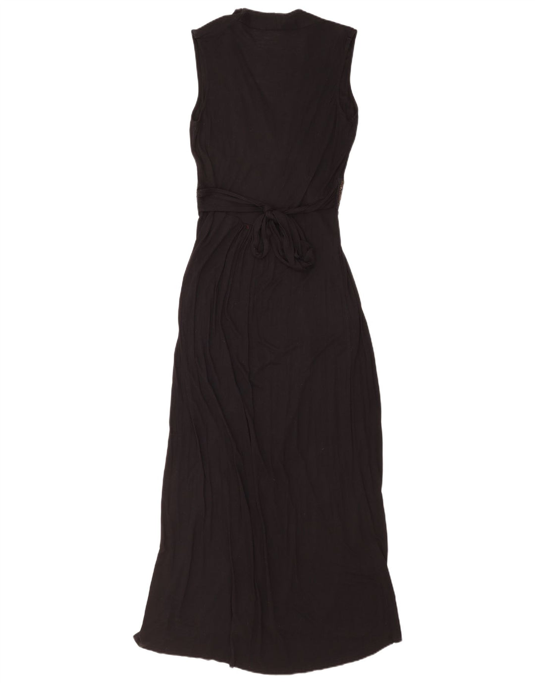 Monsoon Robe longue sans manches pour femme UK 42 Noir moyen