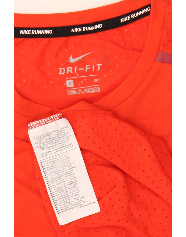 Nike Hommes Dri Fit T-Shirt Haut Petit Rouge Polyester