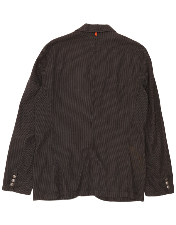 HUGO BOSS Veste blazer à 2 boutons pour homme UK 42 XL Gris à fines rayures
