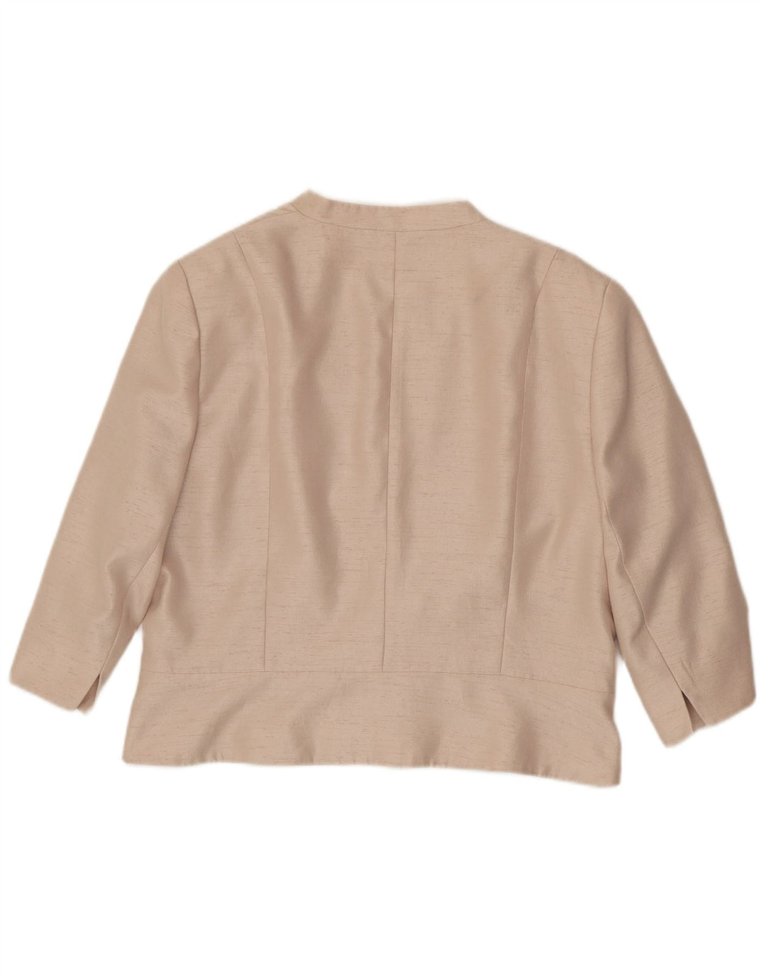 JAQUES VERT Veste blazer ouverte à manches 3/4 pour femme UK 22 3XL Rose Polyester