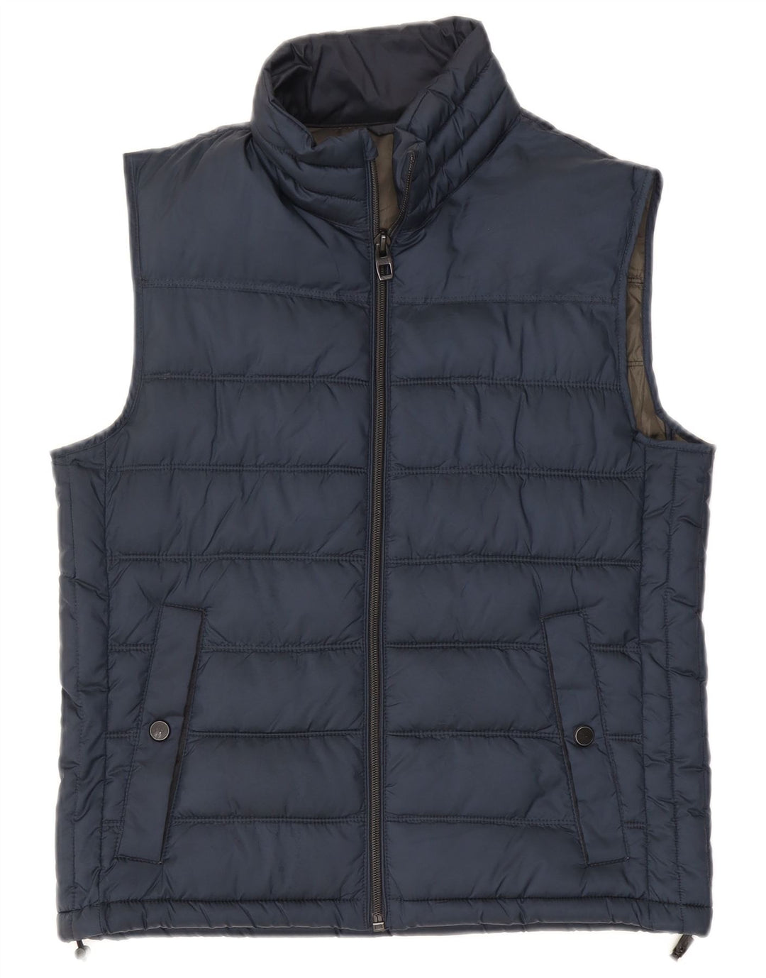 Zara Gilet rembourré pour homme UK 38 Bleu marine moyen Polyester