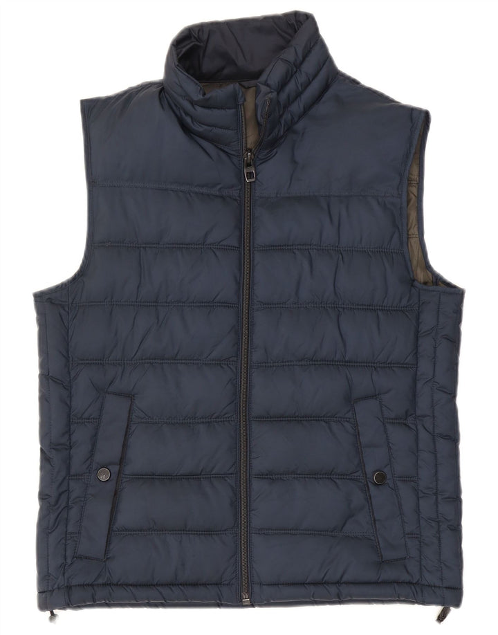 Zara Gilet rembourré pour homme UK 38 Bleu marine moyen Polyester