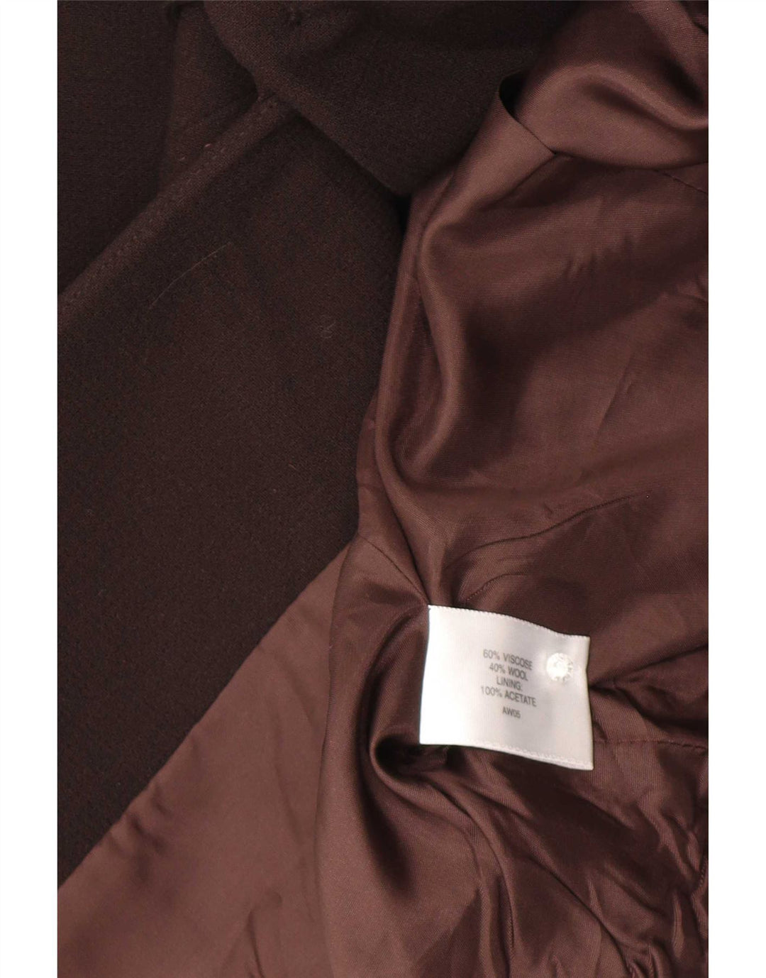 CC Veste Blazer 1 Bouton Femme UK 16 Large Marron Viscose