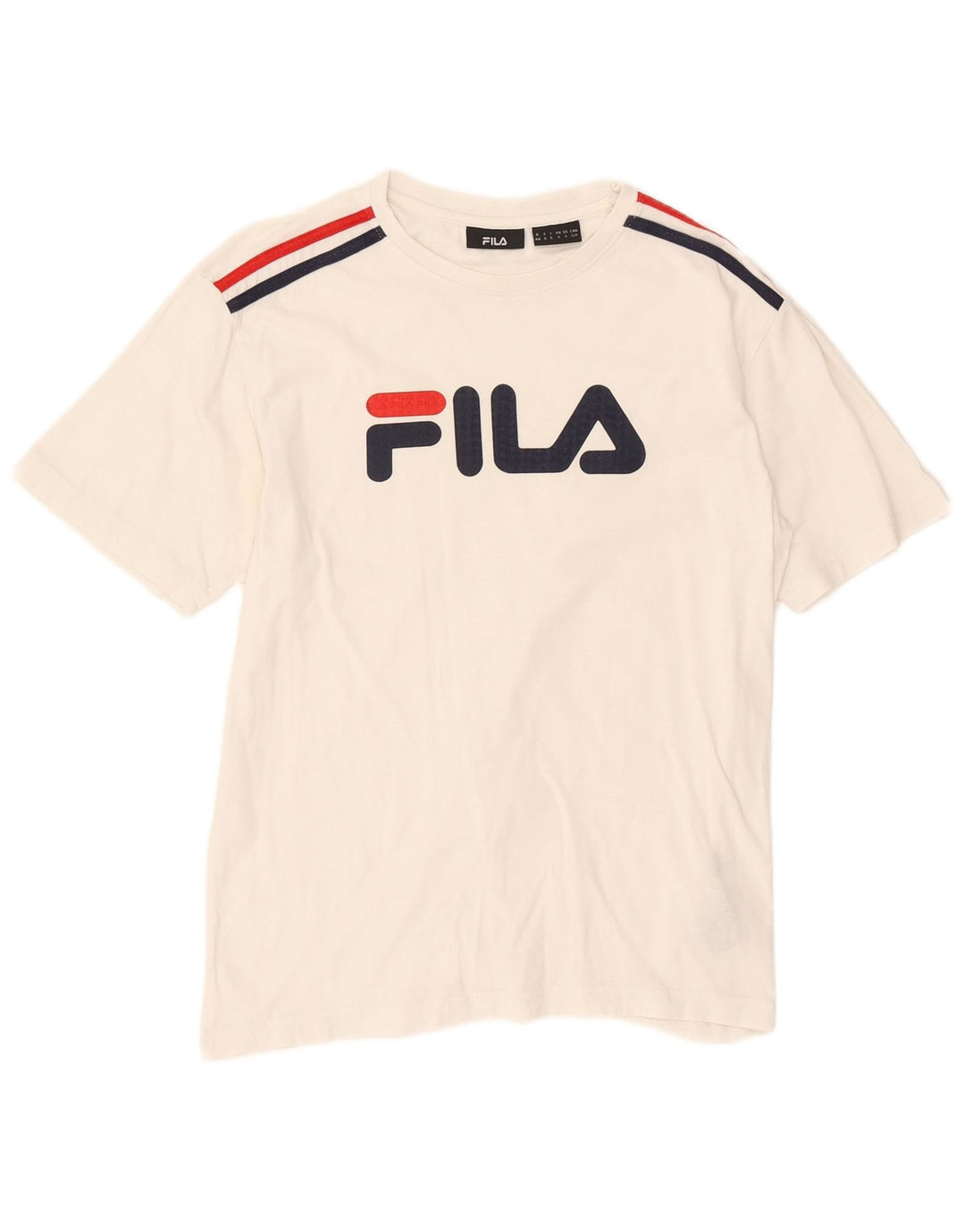 Fila T-Shirt Graphique Homme Petit Blanc Coton