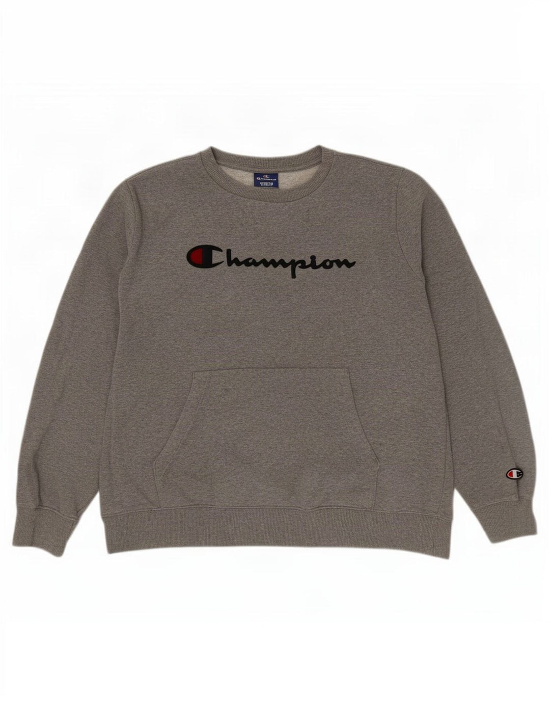 Champion Sweat-Shirt Graphique Homme Gris Moyen Moucheté