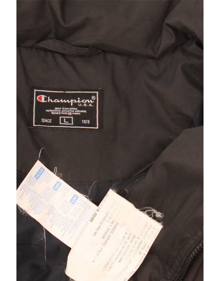 Champion Veste matelassée pour homme UK 40 Large Noir Polyester