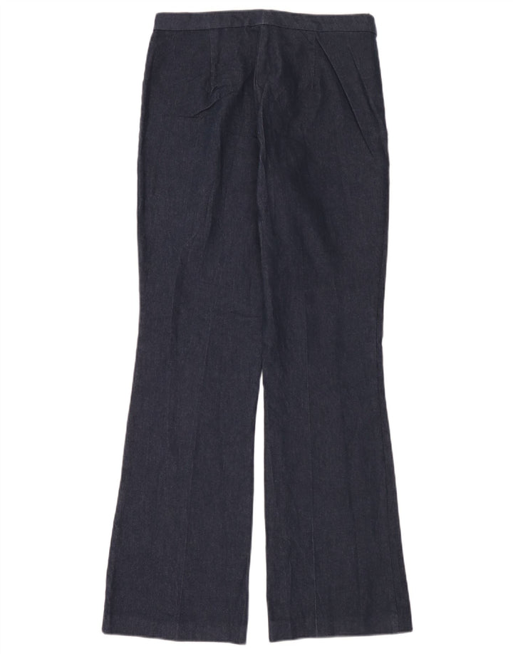 Zara Pantalon Bootcut Femme Moyen W28 L32 Bleu Marine Coton