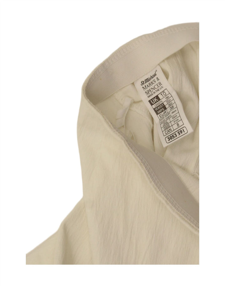 Marks & Spencer Mini jupe crayon pour femme UK 10 Small W25 Blanc Polyester