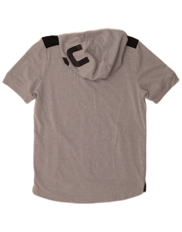Under Armour Pull à Capuche Graphique à Manches Courtes Homme Gris Small Colorblock