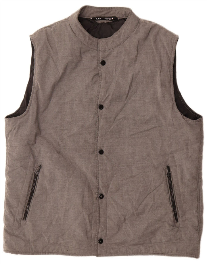 Zara Gilet rembourré homme UK 42 XL Gris Polyester