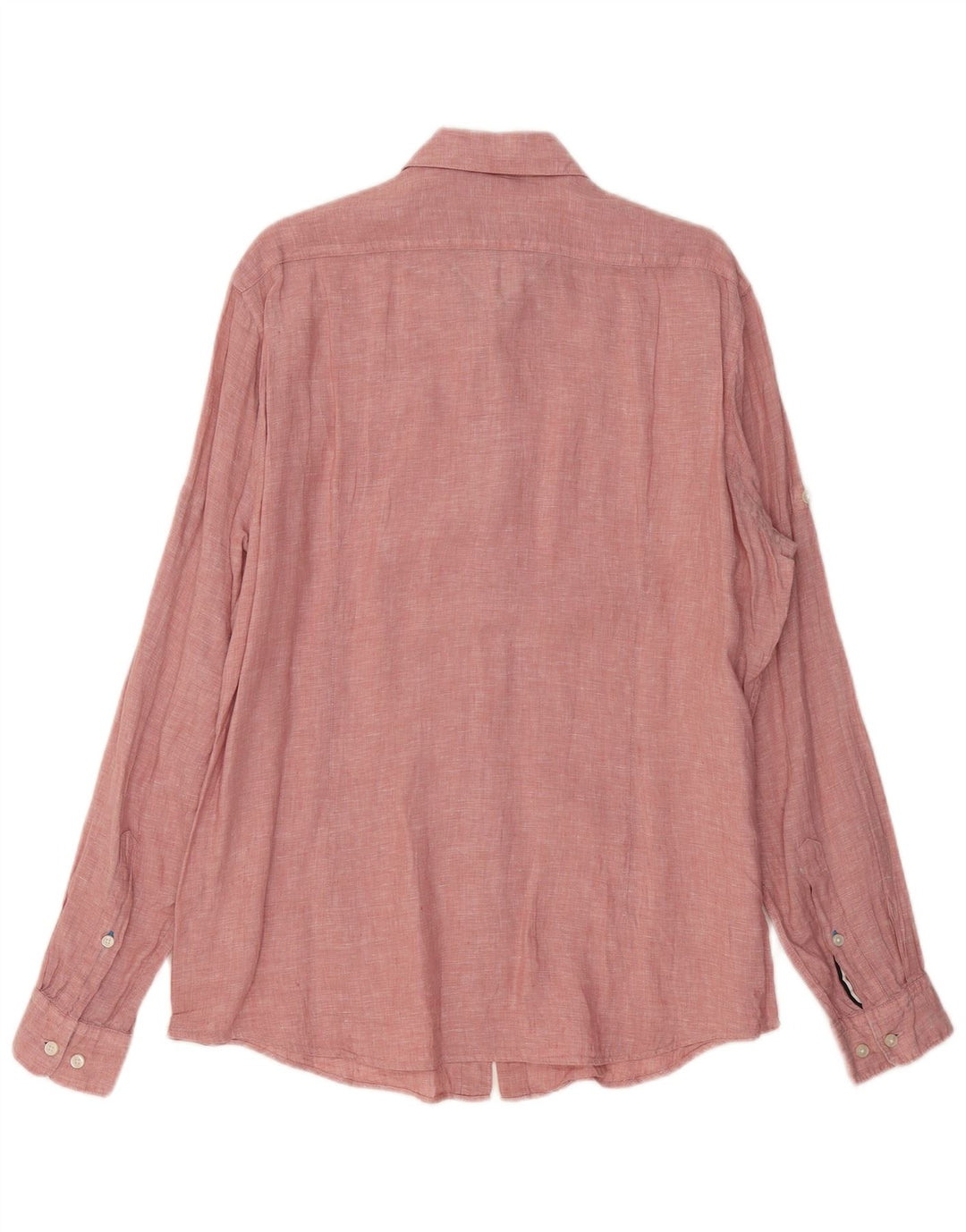 HUGO BOSS Chemise Regular Fit Homme Lin Large Rose Moucheté