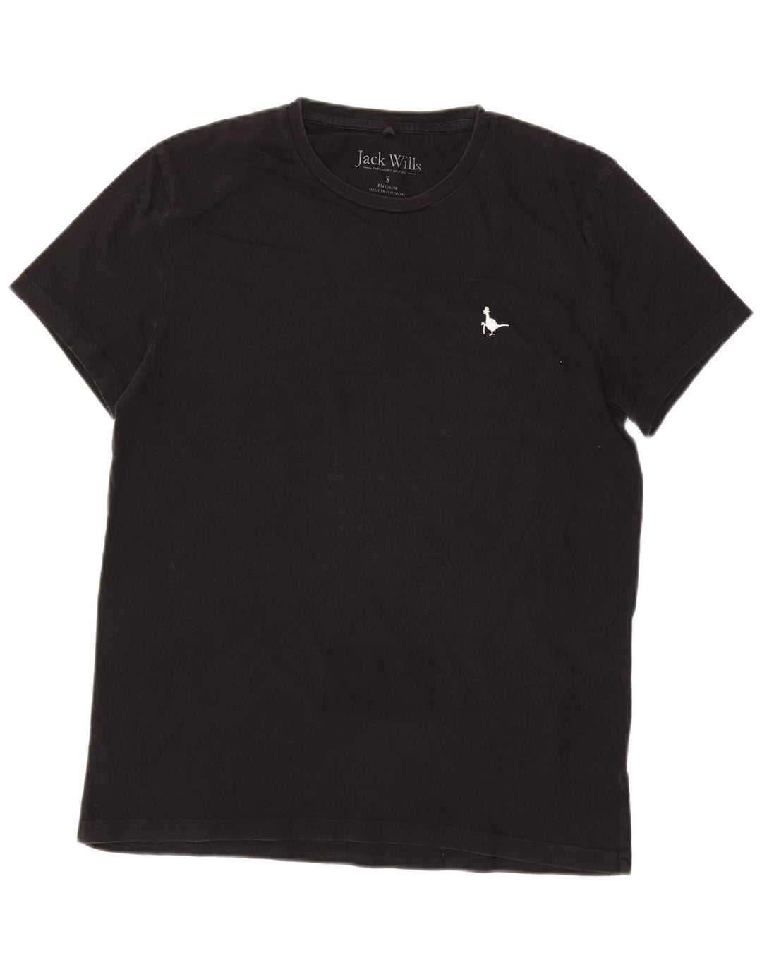 JACK WILLS T-Shirt Homme Haut Petit Coton Noir