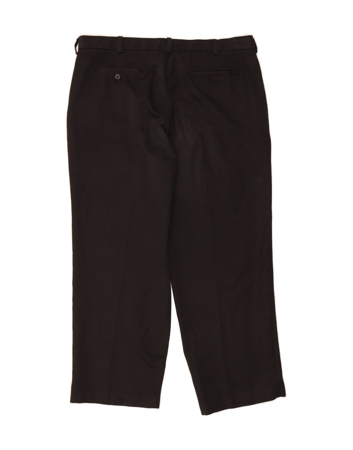 IZOD Mens Golf Straight Suit Trousers W38 L30 Black Polyester Vintage Izod and Second-Hand Izod from Messina Hembry 