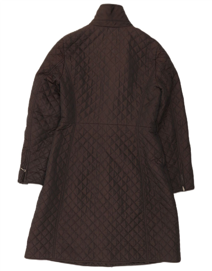 HOBBS Manteau matelassé pour femme UK 10 Petit Marron Polyamide