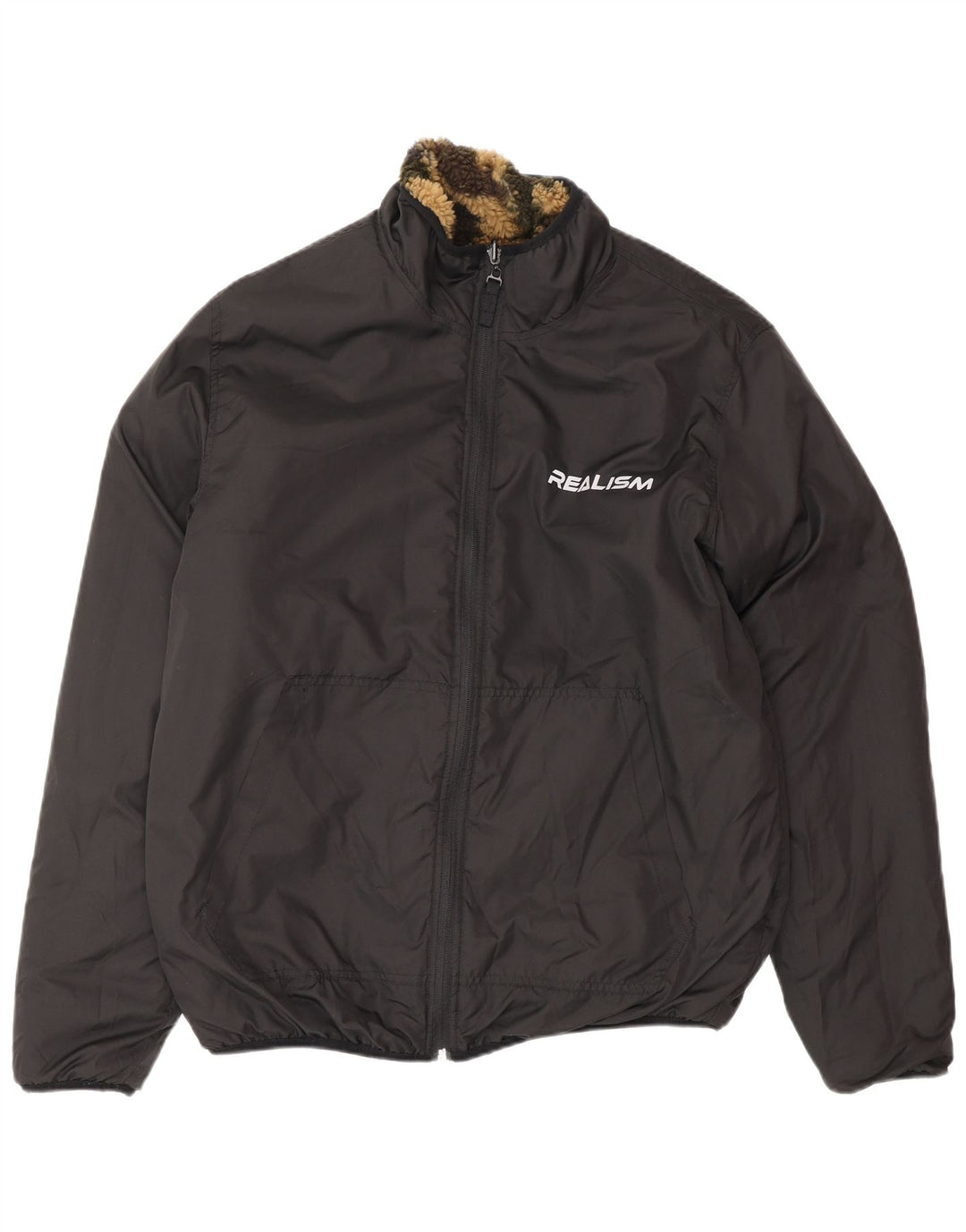 CHAPTER Veste réversible en polaire pour homme UK 38 Medium Kaki Camouflage