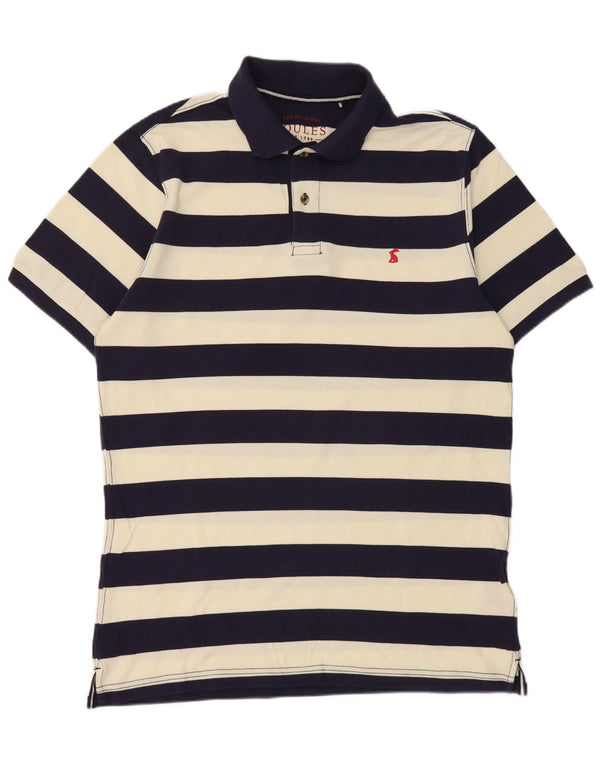 Joules Polo à manches courtes pour homme, coupe classique, grand bleu marine rayé