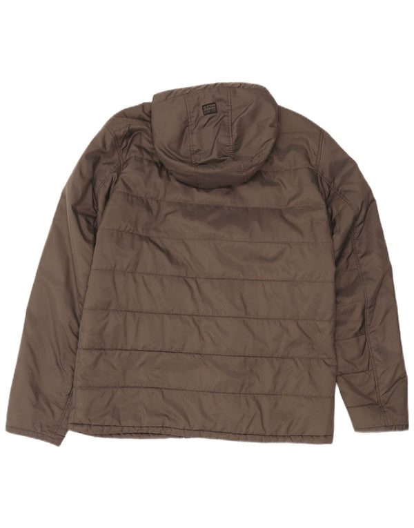 G-Star Veste matelassée à capuche pour homme UK 44 2XL Gris Nylon
