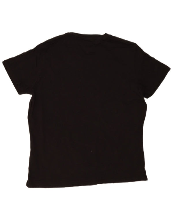 Tommy Hilfiger T-Shirt Graphique Homme Top XL Noir Coton