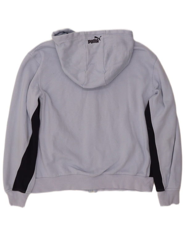 PUMA Pull à capuche graphique pour femme UK 44 Bleu moyen en coton color block