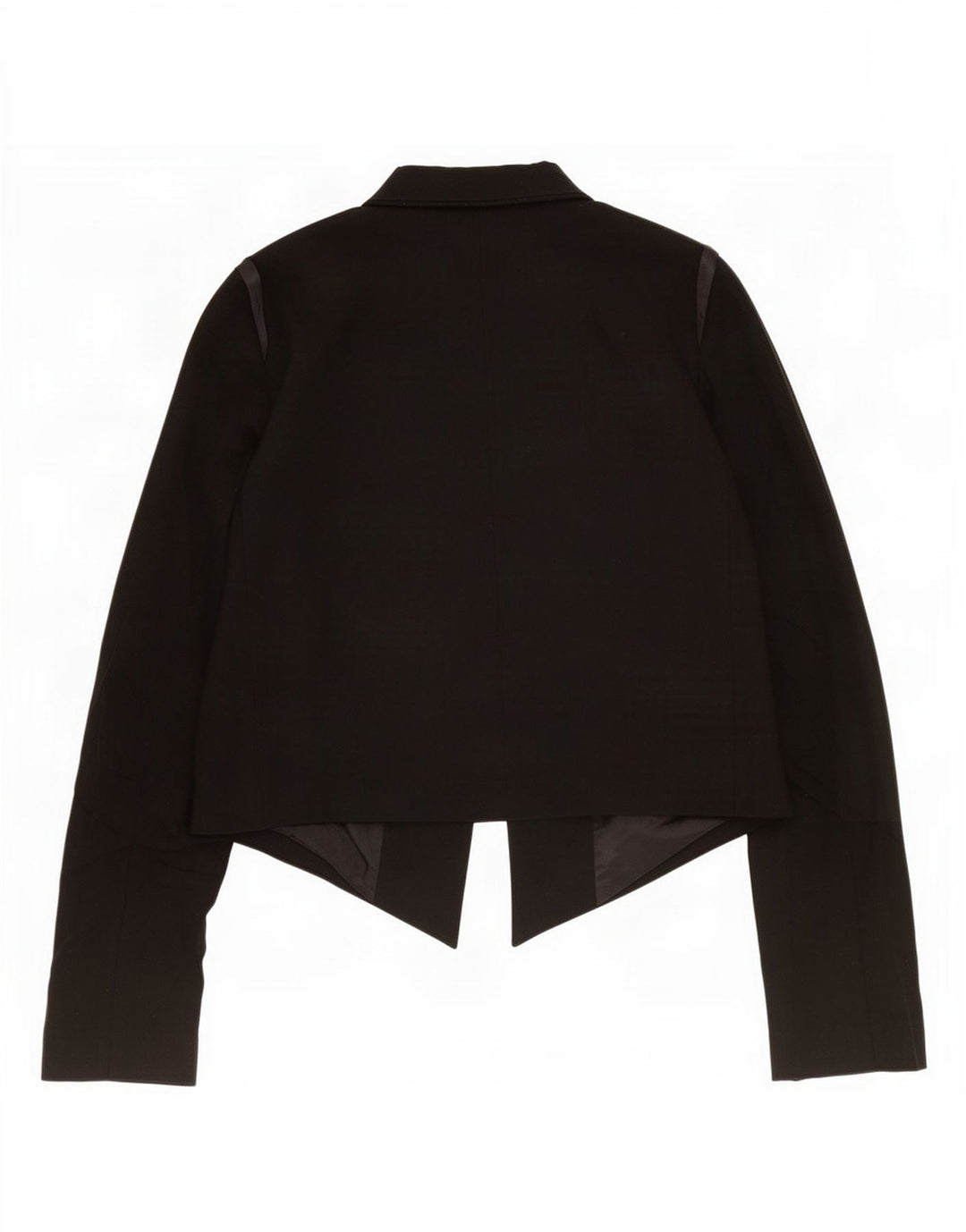 Zara Veste Blazer Femme UK 12 Laine Noir Moyen