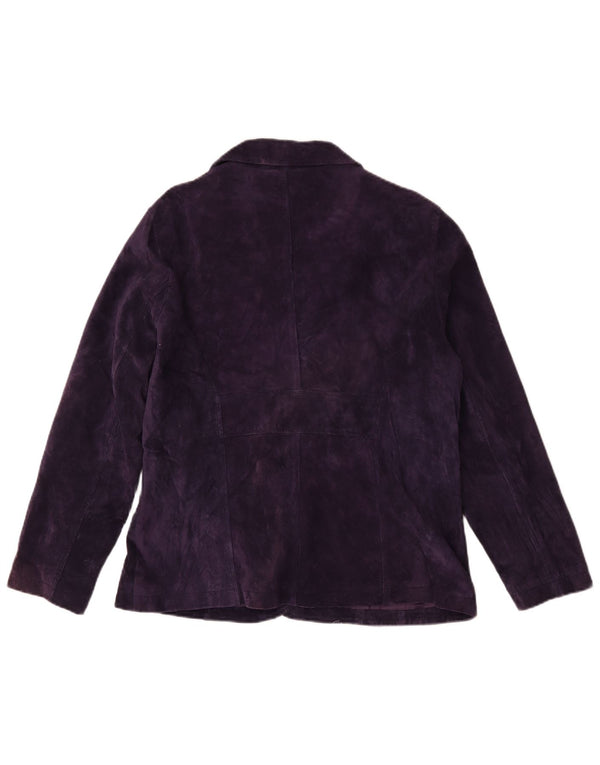 TCM Veste blazer en daim à 3 boutons pour femme UK 20 2XL Cuir violet