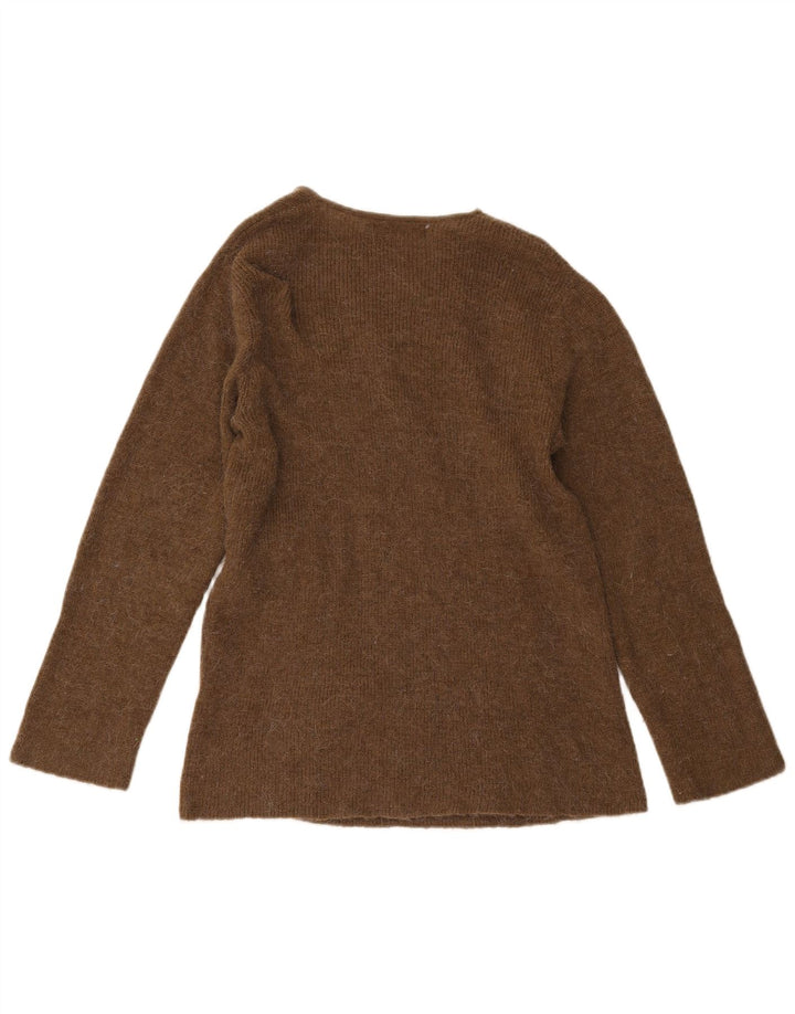 Zara Womens Wrap Cardigan Sweater UK 10 Petit Kaki